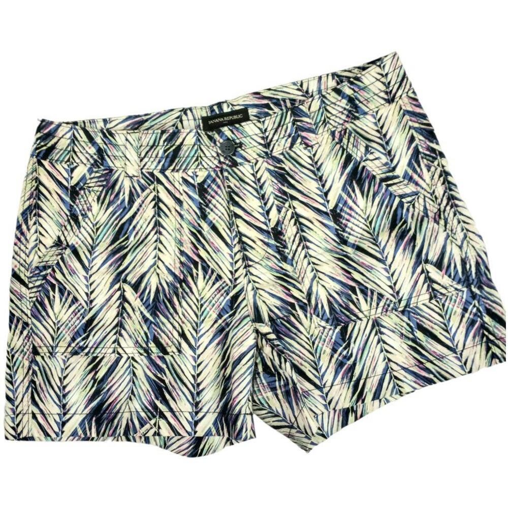 BANANA REPUBLIC Factory Cotton Twill Leaf Print Shorts 10
